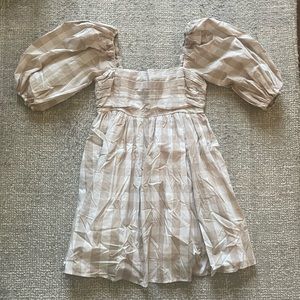 Abercrombie Gingham Puff Sleeve Dress